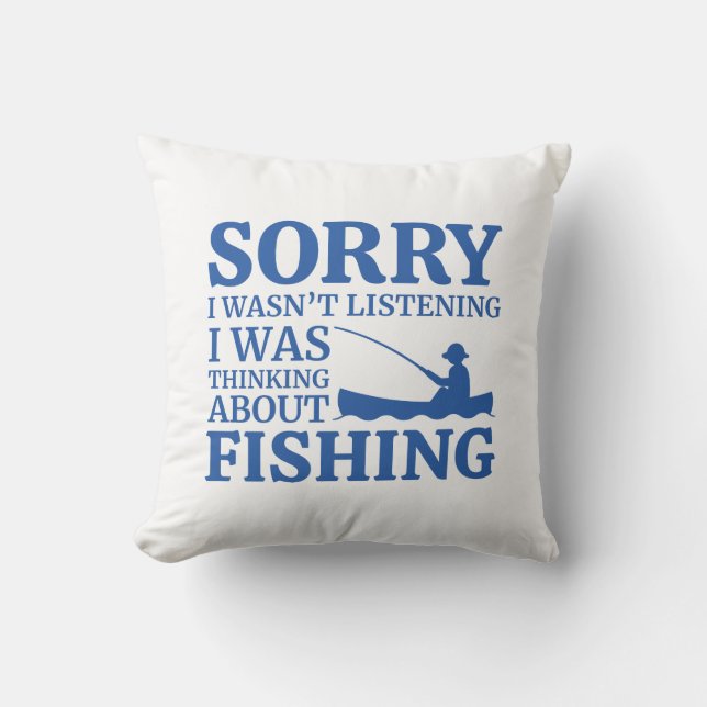 Coussin Je Pensais À La Pêche (Recto)