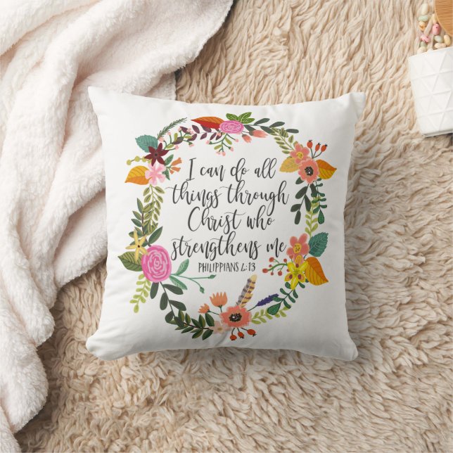 Coussin Je peux faire tout par le Christ Philippiens (Couverture)