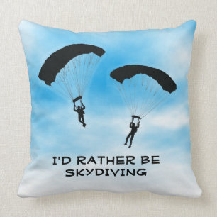 Coussin Je Préférerais Plonger en Skyplongée Design Jeu d'