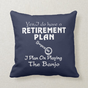 Coussin Je prévois sur jouer le banjo !