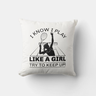 Coussin Je Sais Que Je Joue Comme Une Fille