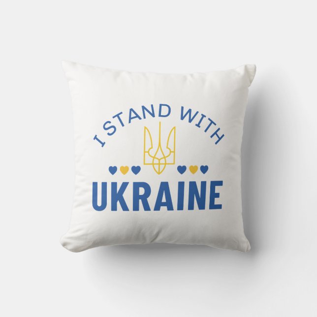 Coussin Je Suis Avec L'Ukraine (Recto)