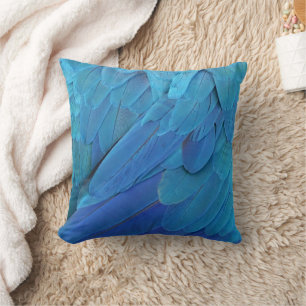 Coussin Je suis bleu - Plumes Macaw
