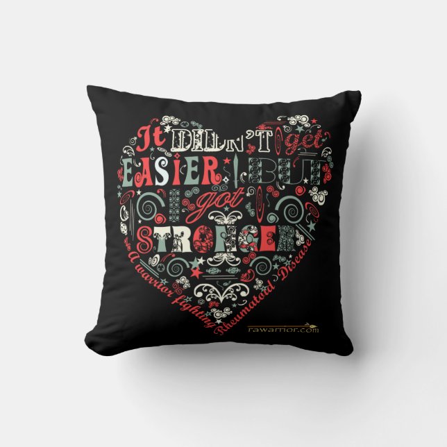 Coussin Je suis devenu plus fort - coeur (Recto)