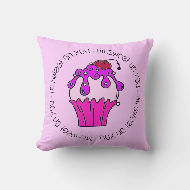 Coussin Je suis gentil avec toi Valentine (Recto)