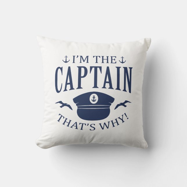 Coussin Je suis le capitaine (Recto)