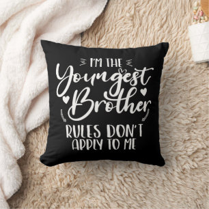 Coussin Je suis le plus jeune frère Cool de frère sarcasti