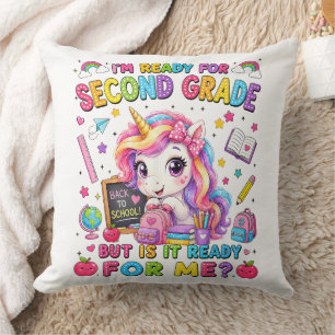 Coussin Je suis prêt pour la licorne de deuxième année Pre