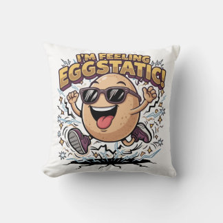 Coussin Je suis ravi – Dessin animé de jeu de mots drôle s