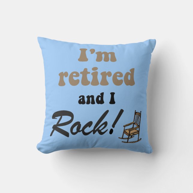 Coussin Je suis retiré et je bascule (Recto)