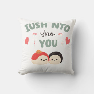 Coussin Je suis Soy Into You 🍣 Cute Kawaii Sushi Love