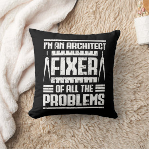 Coussin Je suis un architecte réparateur de tous les probl