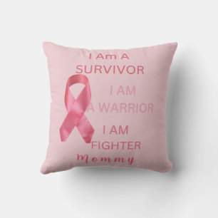 Coussin Je suis un survivant, mois de sensibilisation au c