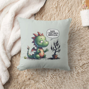 Coussin Je suppose que je n'ai pas de loi verte - mignon d