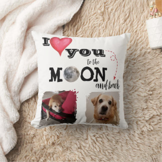 Coussin Je t'aime à l'oreiller Lune