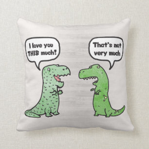 Coussin Je t'aime CE beaucoup (T-Rex)