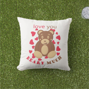 Coussin Je t'aime énormément pour la Saint-Valentin