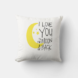 Coussin Je t'aime jusqu'à la lune et retour Classique Roma