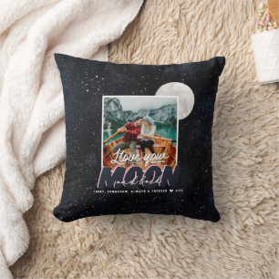 Coussin Je t'aime jusqu'à la lune et retour Photo de cou