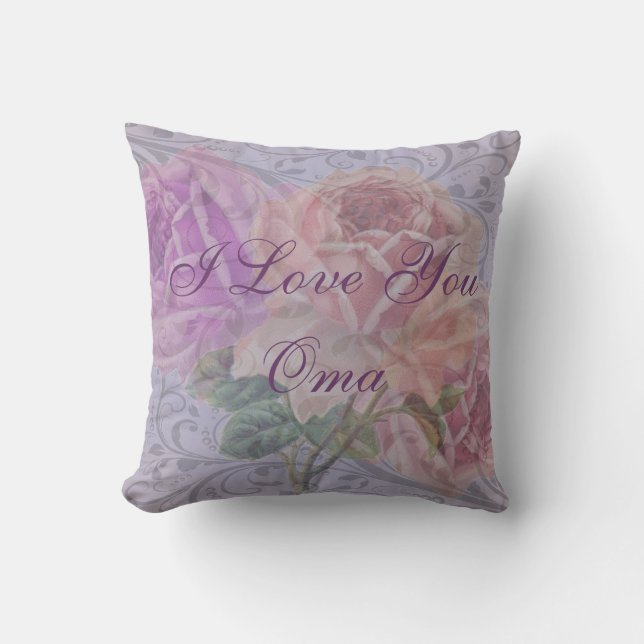 Coussin "je t'aime Oma " d'Oma (Recto)