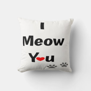 Coussin Je t'aime propriétaires de chats Saint-Valentin An