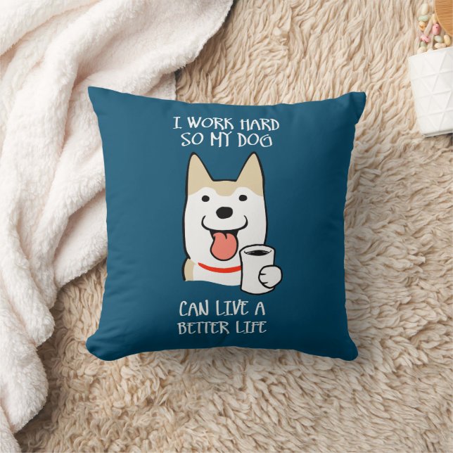 Coussin Je travaille dur (Couverture)