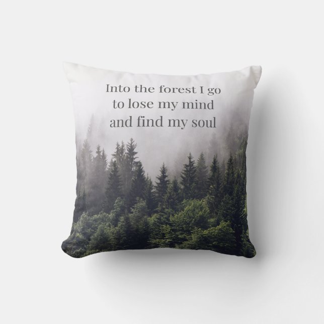 Coussin Je vais dans la forêt (Recto)