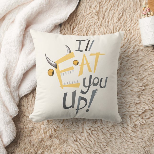 Coussin Je vais vous manger Graphique (Couverture)