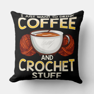 Coussin Je Veux Juste Boire Du Café Et Du Costume De Crou