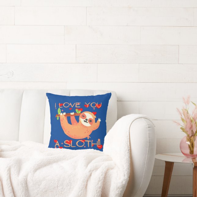 Coussin JE VOUS AIME UNE JOURNÉE DE Saint-Valentin drôle (Canapé)