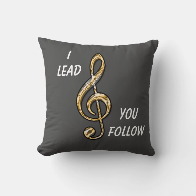 Coussin Je Vous Dirige Suivre Clef Classe Musique Enseigna (Recto)