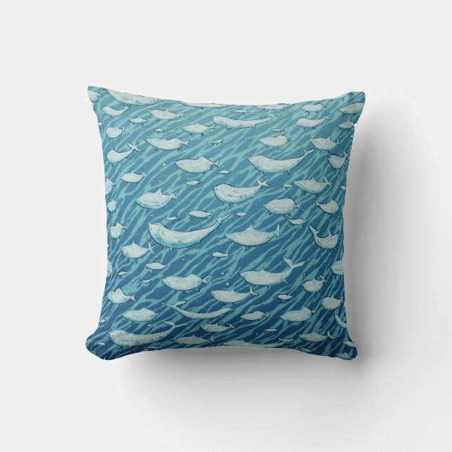 Coussin Je vous donne l'océan en cadeau. (Recto)