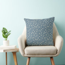 Jean Bleu Denim et Vignes Florales Blanches