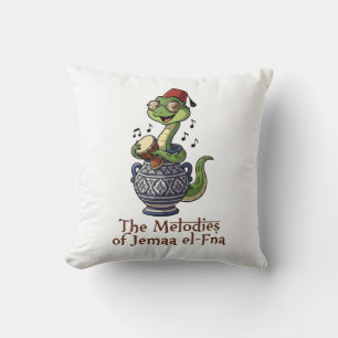 Coussin Jemaa el-Fna Mélodies Mascotte du batteur Cobra mi