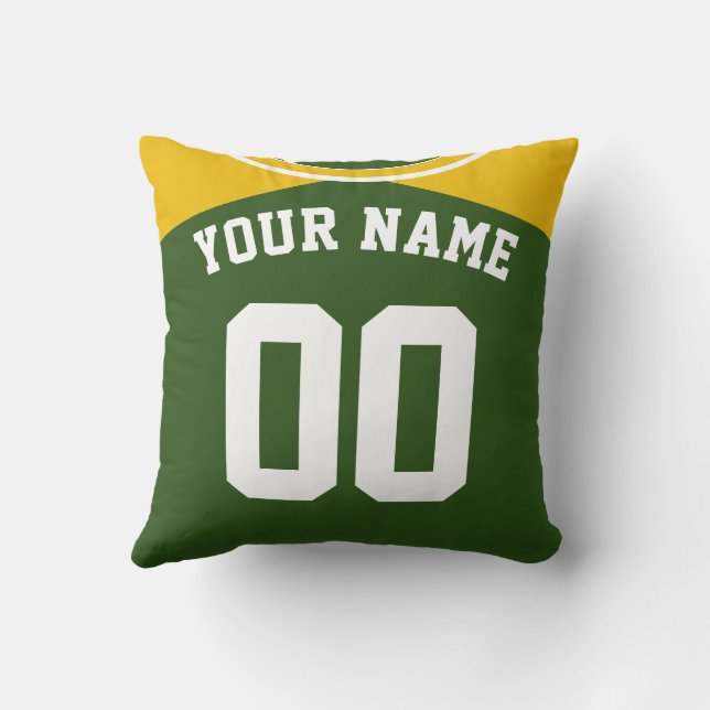Coussin Jersey de baseball personnalisé Nom et numéro Cous (Verso)