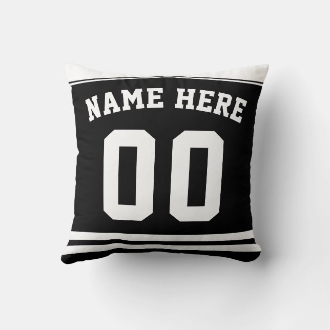 Coussin Jersey de hockey sur glace Nom et numéro Modèle Co (Verso)