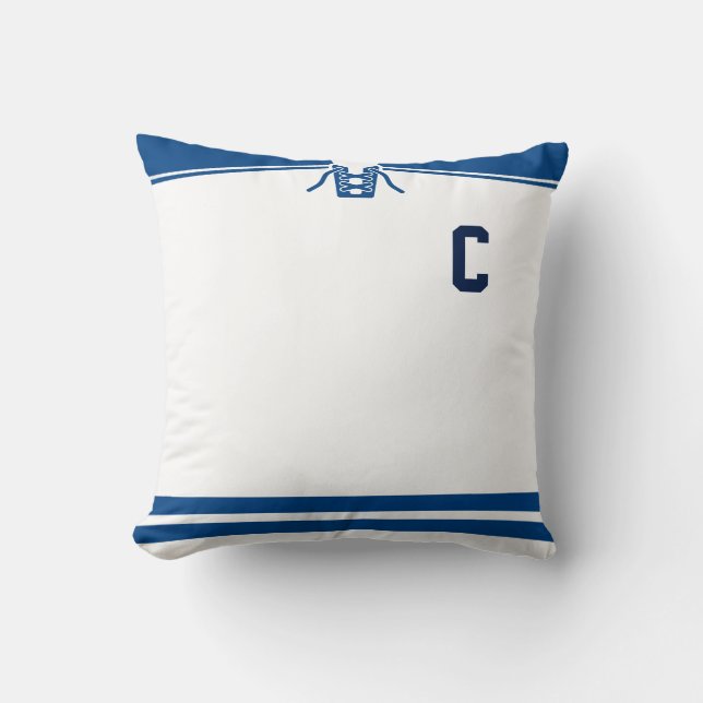 Coussin Jersey de hockey sur glace Nom et numéro Modèle Co (Recto)