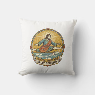 Coussin Jésus a laissé tomber du savon mouillé en glissant