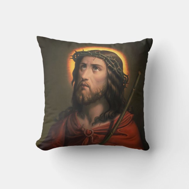 Coussin Jésus-Christ avec la Couronne d'épines (Recto)