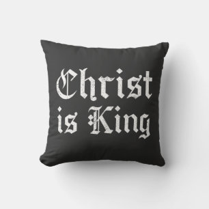 Coussin Jésus-Christ est Roi Gothique Art Grunge Blacklett