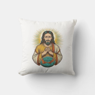 Coussin Jésus déçu Ballon de sport dégonflé Échec de gym