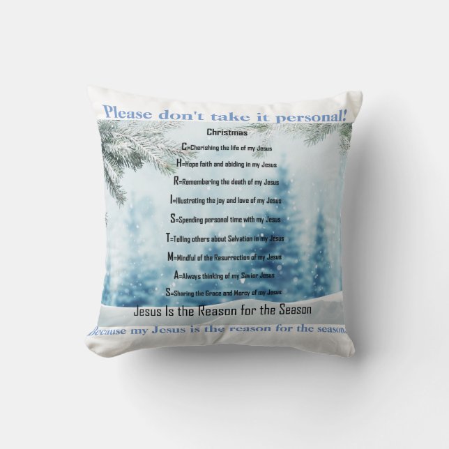 Coussin Jésus est la raison de la collection de saison (Recto)