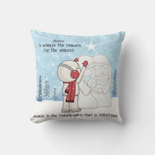 Coussin Jésus est la raison de la saison (Recto)