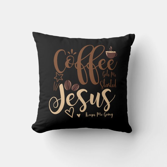 Coussin Jésus Et La Foi Du Café Chrétien Dit Me Garder G (Recto)