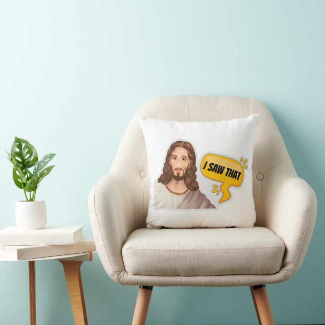 Coussin Jésus J'Ai Vu Ça (Chaise)