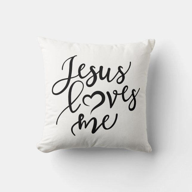 Coussin Jésus réversible M'aime (Recto)