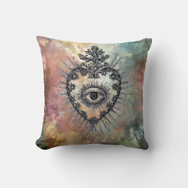 Coussin jetable Cœur Flamboyant (Recto)