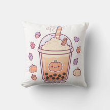 Coussin jetable Cute Kawaii Pumpkin Spice Boba