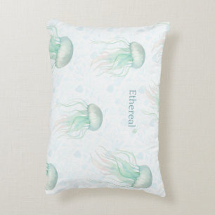 Coussin jetable méduse éthérée sarcelle