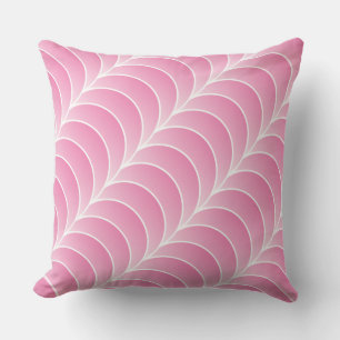 coussin jeté bandes roses
